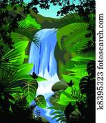 Tropical forest background Tropical forest background