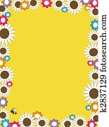 Daisy Flower Border Full Daisy Flower Border Full
