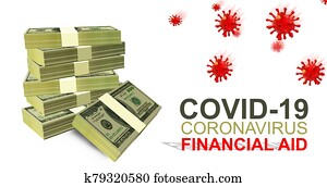financial aid support help for covid-19 coronavirus therapy - 3d rendering financial aid support help for covid-19 coronavirus therapy - 3d rendering