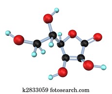 Molecule Vitamin C 3D Molecule Vitamin C 3D