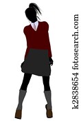 School Girl Silhouette