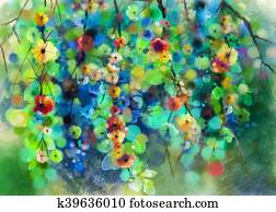 Abstract floral watercolor painting Abstract floral watercolor painting