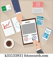 businessman sign contract