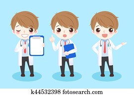 cute cartoon man dentist