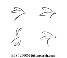 Dragonfly logo vector Dragonfly logo vector