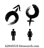 gender sign, man and woman gender sign, man and woman