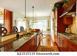 Luxury kitchen with granite tops