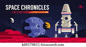 כוכב לכת, התגלה, ו, חללית, נחיתה, מודולה