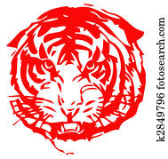 סיני, זודיאק, של, tiger