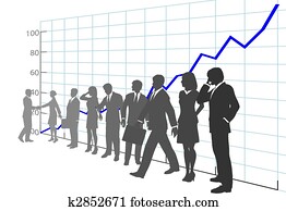Business People Team Profit Growth Chart Business People Team Profit Growth Chart