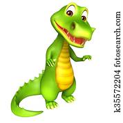 cute Aligator cartoon character cute Aligator cartoon character