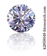 Diamond on glossy white background Diamond on glossy white background