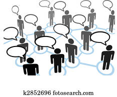 Everybodys talking speech bubble communication network
