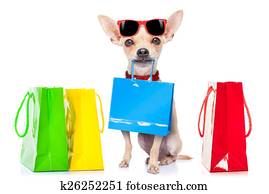 shopping dog shopping dog