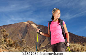 Woman hiking