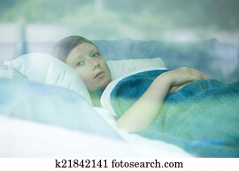 Young woman suffering from cancer Young woman suffering from cancer