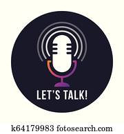 רדיו, איקון, illustration.