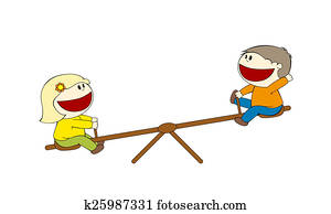 シーソー イラスト K Fotosearch