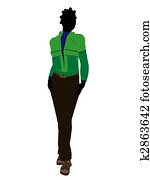 African American Outdoor Woman Silhouette African American Outdoor Woman Silhouette