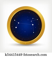 Vela そして Carina 星座 中に 金 円 クリップアート K Fotosearch