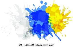 fahne, von, kanarische inseln, gemacht, von, buntes, spritzer fahne, von, kanarische inseln, gemacht, von, buntes, spritzer