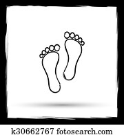 Foot print icon Foot print icon
