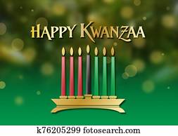 Kwanzaa holiday celebration graphic background in soft glowing festive greens and gold Kwanzaa holiday celebration graphic background in soft glowing festive greens and gold