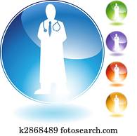 Physician Crystal Icon