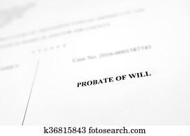 Probate of Will Legal Document Probate of Will Legal Document