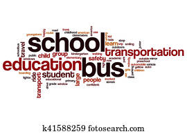 School bus word cloud School bus word cloud