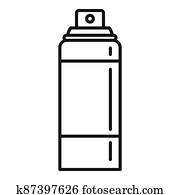 Shop shaving foam icon, outline style Shop shaving foam icon, outline style