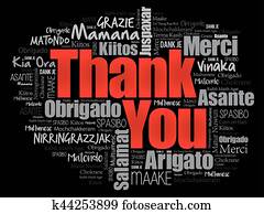 Thank You Word Cloud background