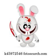 wahnsinnig, kaninchen, halloween wahnsinnig, kaninchen, halloween