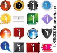 Waving Business Woman Variety Set