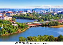Aerial panorama of Helsinki, Finland Aerial panorama of Helsinki, Finland