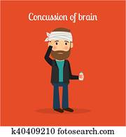 Concussion Clipart | k9643012 | Fotosearch