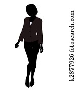 Female Office Illustration Silhouette