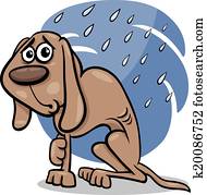 homeless dog cartoon illustration homeless dog cartoon illustration