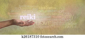 Reiki Healer and Healing Word Cloud
