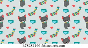 Seamless pattern for girls. Alice in Wonderland. Through the looking glass. Book characters. Cheshire Cat. Tea party Pink color.. Seamless pattern for girls. Alice in Wonderland. Through the looking glass. Book characters. Cheshire Cat. Tea party Pink color..