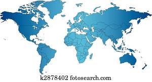 World Mercator Map with Countries World Mercator Map with Countries