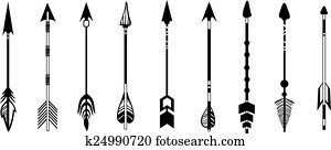 A set of cute hipster arrows, hand drawn doodles A set of cute hipster arrows, hand drawn doodles