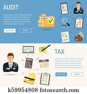 Auditing, Tax process, Accounting Banners Auditing, Tax process, Accounting Banners
