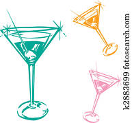 Cocktail Glass Illustration Cocktail Glass Illustration