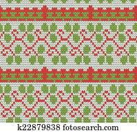 color knitted Christmas seamless pattern