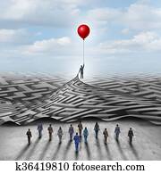 empregado, liderança, solução