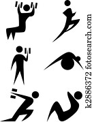 Exercise Stick Figure Set Exercise Stick Figure Set
