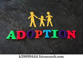 Family adoption concept Family adoption concept