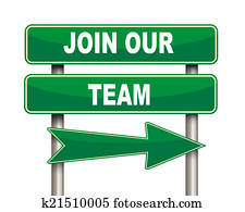 Join uur team green road sign