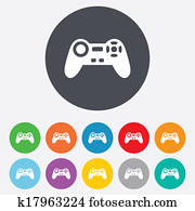 Joystick sign icon. Video game symbol.